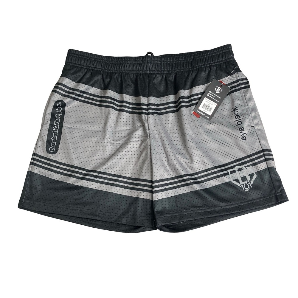 Baseball Lifestyle 101 Crayon Shorts Mens L Eye Black Mesh Athletic Streetwear